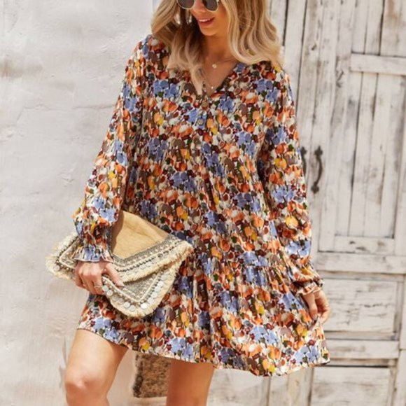 Fun and Fabulous Vintage Print Babydoll Dress - Picture 4 of 8